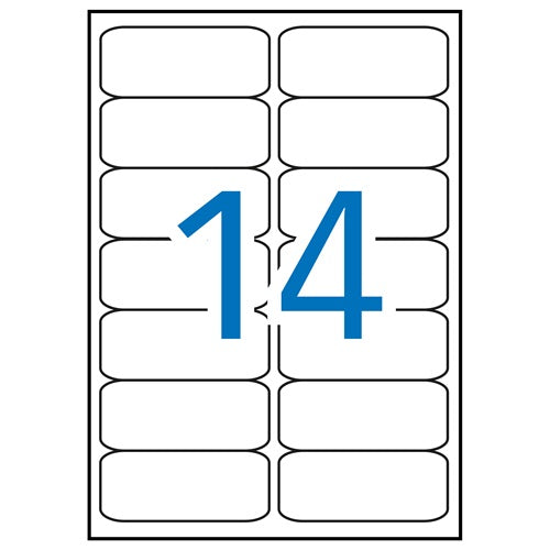 Klika - Laser-A4-Etiketten 99,1x38,1mm1400x