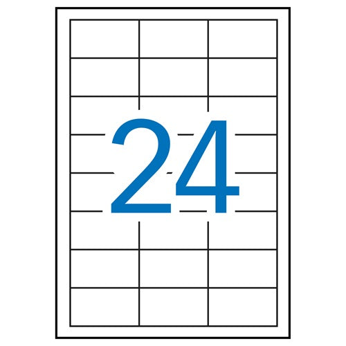 Klika -  laser A4 etiketten 64,6x33,8mm 2400