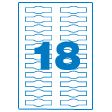 Klika - laser A4 crème 70x20mm 20 feuilles 8 pièces