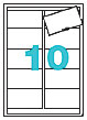 Klika - Cartes de visite 89x51mm 10 feuilles de 10 pcs. 9 pièces