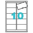 Klika - Cartes de visite 89x51mm 10 feuilles de 10 pcs. 9 pièces