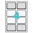 Klika - Cartes de visite 86x54mm + plastifié 20 pcs. 9 pièces