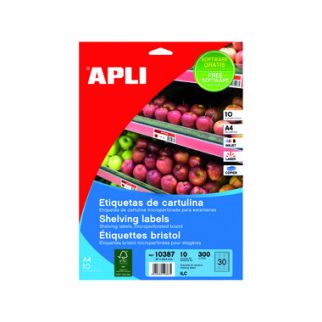 Klika - étiquette d'étagère en carton jet d'encre 25,4x67mm