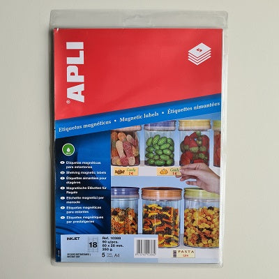 Klika – magnetisches Regaletikett mit Tintenstrahldrucker, 28 x 80 mm