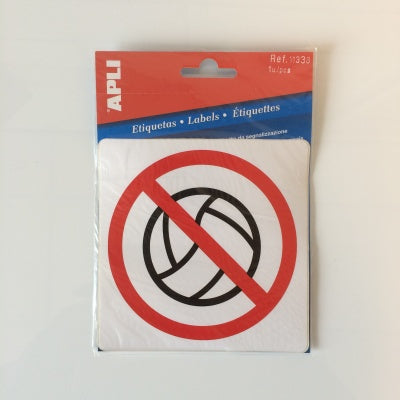 Klika -  Pictogram Verboden te spelen met bal