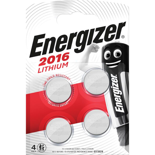 Energizer - Pile bouton 4xCR2016 lithium