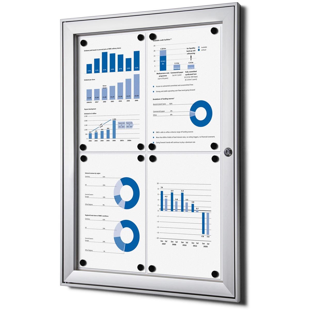 Sans marque - Vitrine pour usage intérieur et extérieur, pi 4 x A4 (670 x 500 mm)