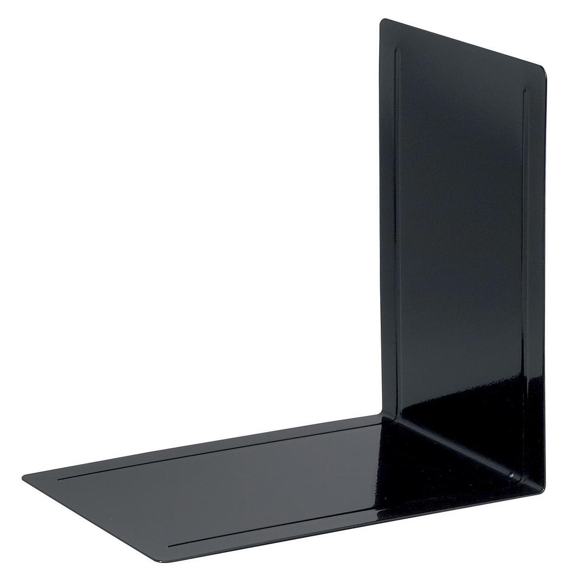 Maul - classeur serre-livres métal 24X16x24cm noir, lot de 2 pièces