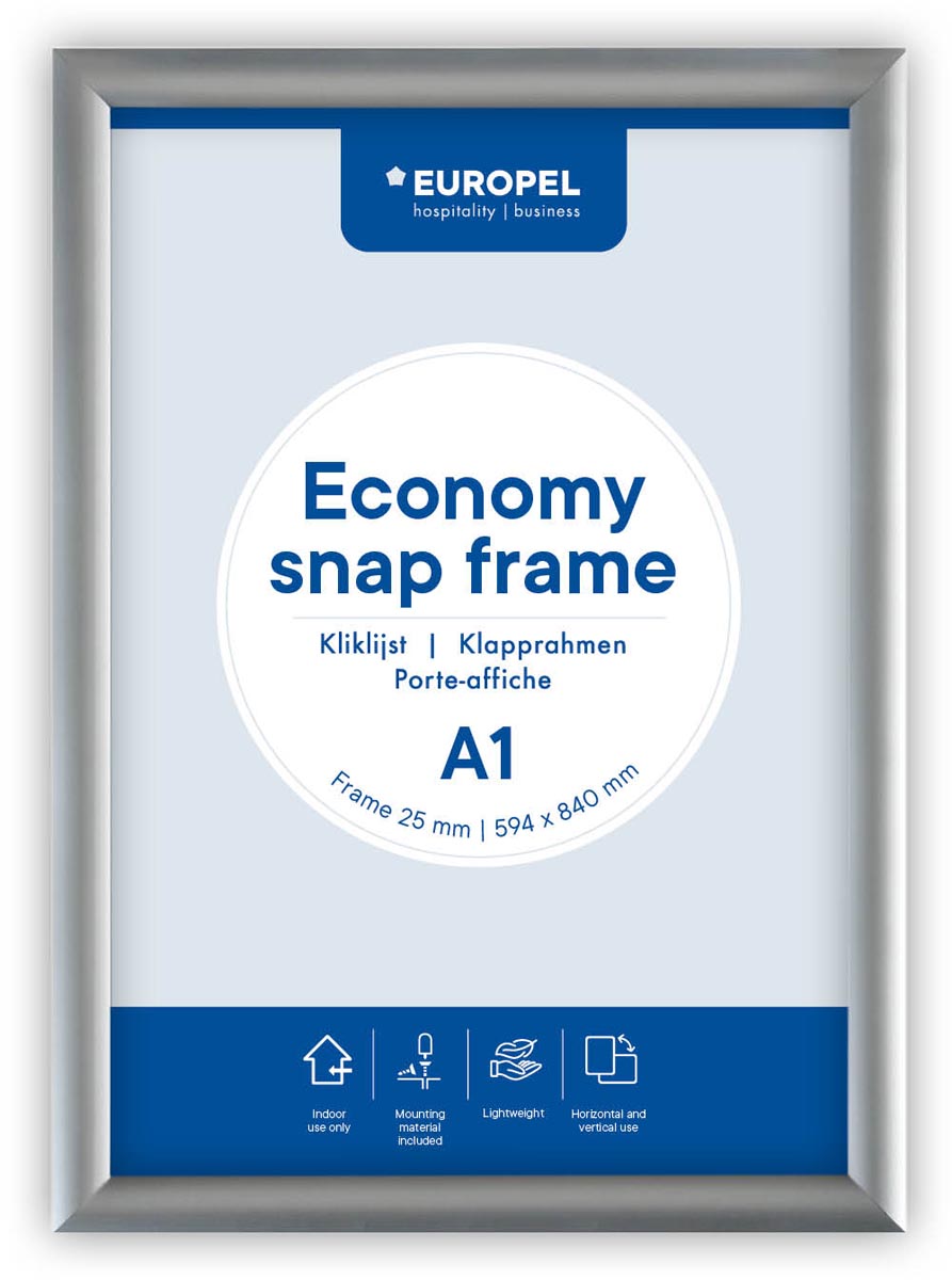 EUROPEL - Économie de clics Pel, liste 25 mm, ft A1, argent