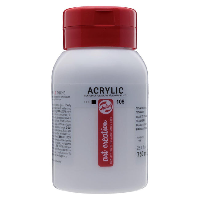Talens Art Creation -  Art Creation acrylverf flacon van 750 ml, titaanwit