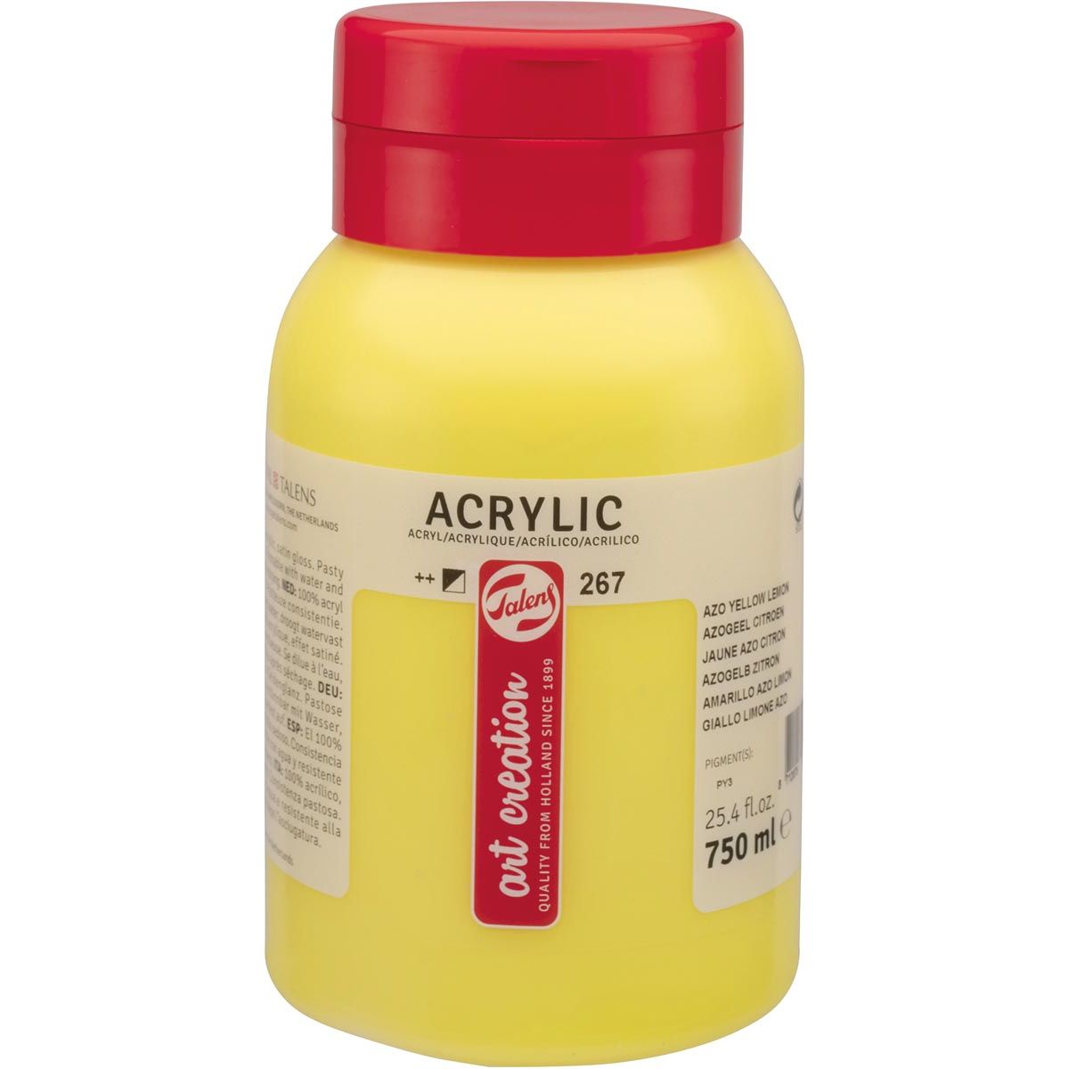 Talens -  Art Creation acrylverf flacon van 750 ml, azogeel citroen