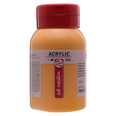 Talens Art Creation - Peinture acrylique Art Creation flacon de 750 ml, jaune azoïque foncé