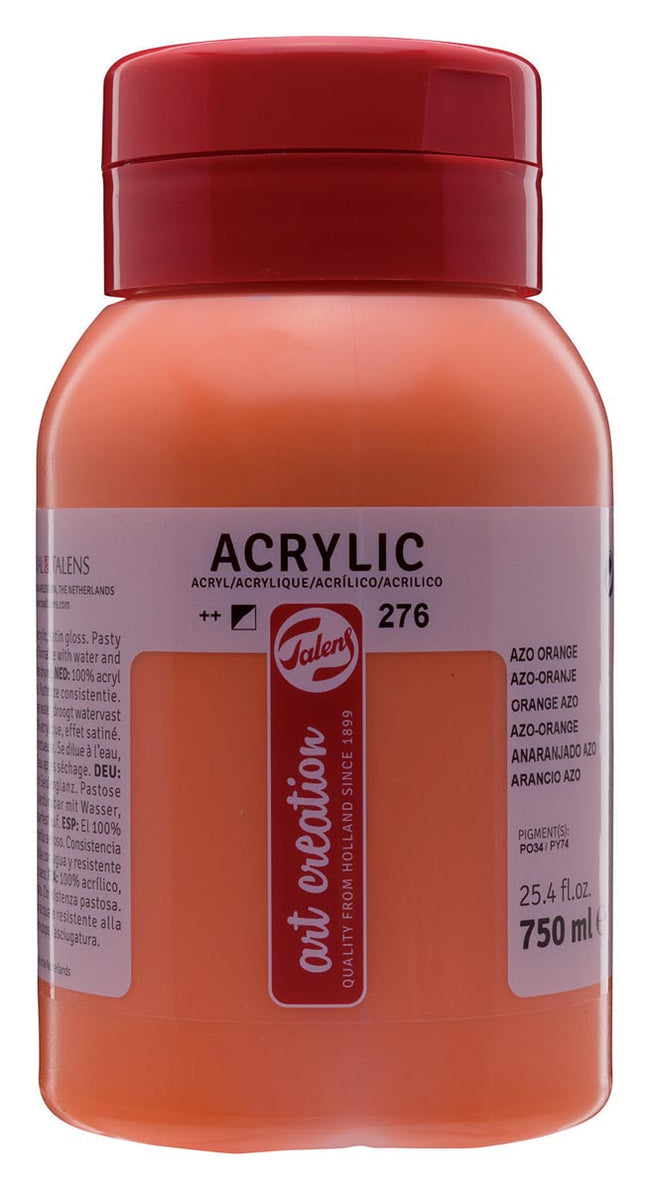 Talens Art Creation - Peinture acrylique Art Creation flacon de 750 ml, orange azoïque