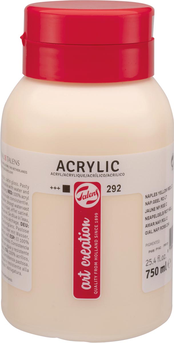 Talens - Peinture acrylique Art Creation flacon de 750 ml, jaune de Naples rouge clair