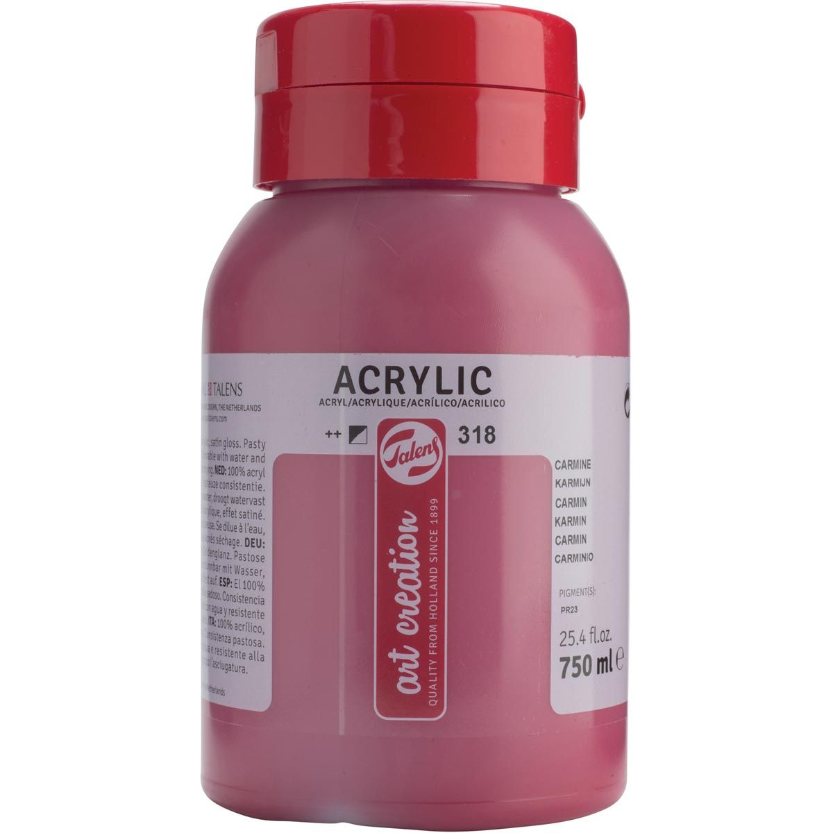 Talens Art Creation -  Art Creation acrylverf flacon van 750 ml, karmijn