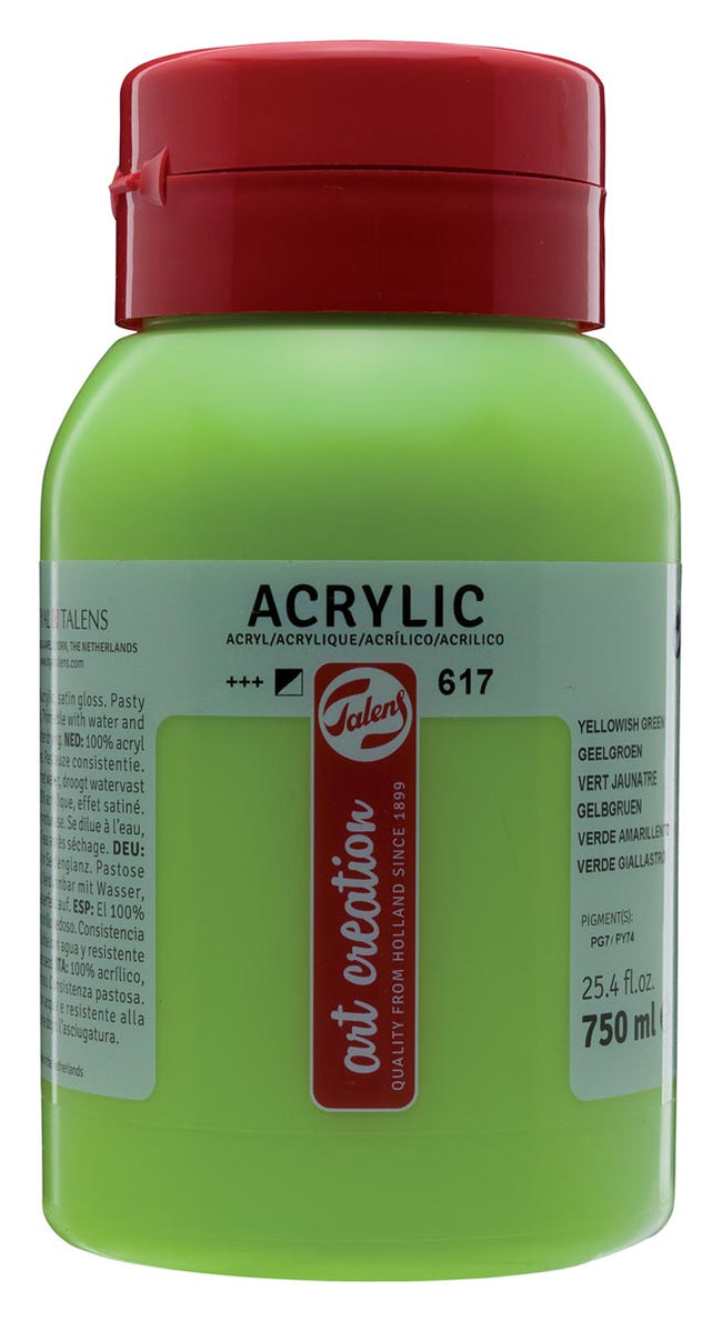 Talens Art Creation - Peinture acrylique Art Creation flacon de 750 ml, jaune-vert