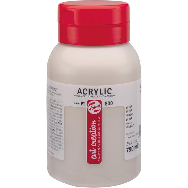 Talens – Art Creation Acrylfarbe, Flasche mit 750 ml, Silber