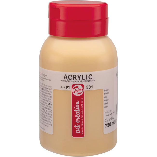 TALENS - ACRYLISCHE PALTLICHEN VIAL von 750 ml, Gold Kreation, Gold