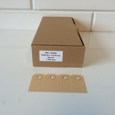 Klika -  Manilla labels 25x50 mm nr. 0 1000 stuks