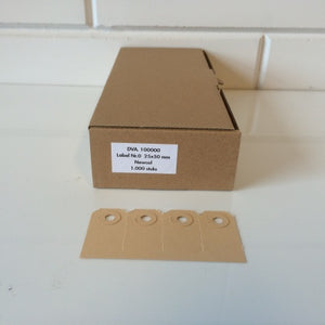 Klika -  Manilla labels 25x50 mm nr. 0 1000 stuks