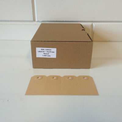 Klika -  Manilla labels 35x70 mm nr. 1 1000 stuks