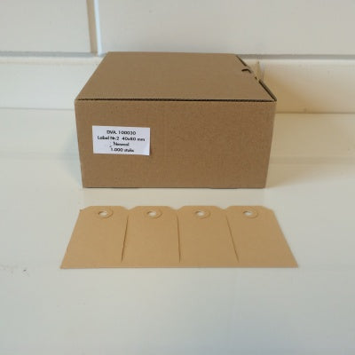 Klika - Etiquettes manille 40x80 mm no. 2 1000 pièces 6 pièces