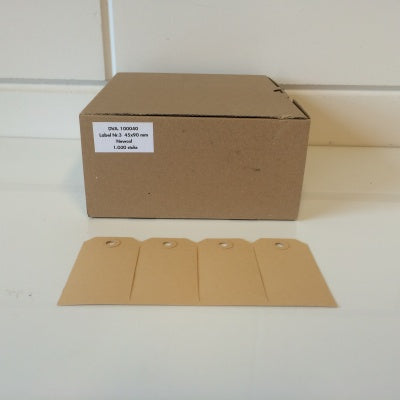 Klika - Etiquettes manille 45x90 mm no. 3 1000 pièces 6 pièces
