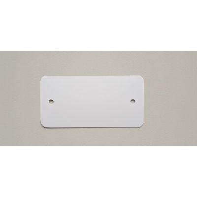 Klika -  PEM labels 64x118 mm wit 2xgat rond hoek
