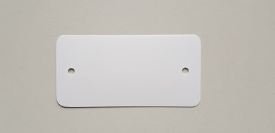 Klika - Etiquettes PVC 64x118 mm blanc 2xtrou coin rond 2 pièces