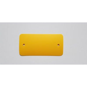 Klika -  PVC labels 64x118mm geel2xgat ronde hoek