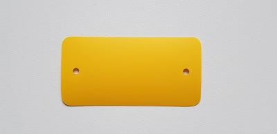 Klika -  PVC labels 64x118mm geel2xgat ronde hoek