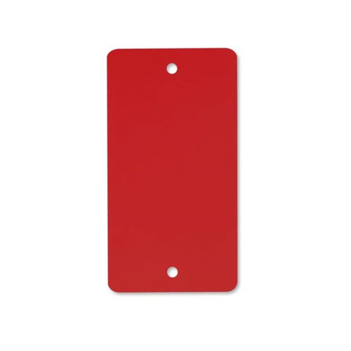 Klika -  PVC labels 54x108 mm rood 2 gaten 1000st