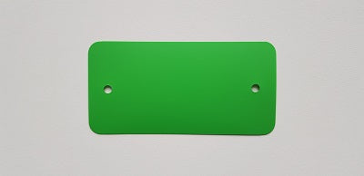 Klika -  PVC labels 54x108 mm groen 2gaten 1000st