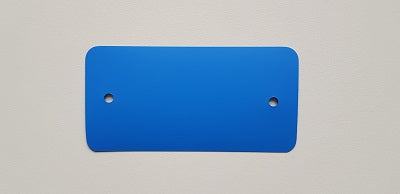 Klika -  PEM labels 64x118mm blauw2xgat rondehoek