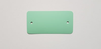 Klika - Etiquettes PVC 54x108 mm vert pastel 2 trous