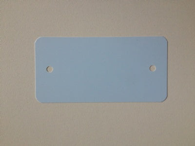 Klika -  PVC labels 64x118mm lichtblauw2xgat rond
