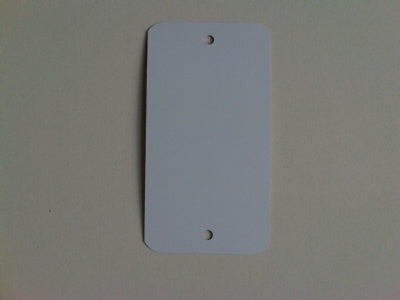 Klika - Etiquette métal 55x100 mm blanc 2 trous 1000