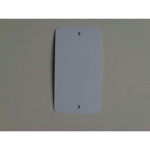Klika - Etikett Metall 55x100 mm weiß 2 Löcher 1000