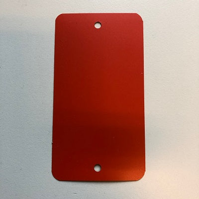 Klika -  Label metaal 55x100 mm rood 2 gaten 1000