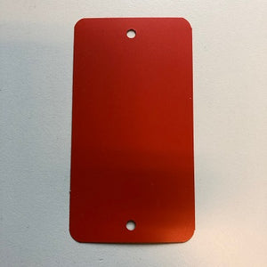 Klika -  Label metaal 55x100 mm rood 2 gaten 1000