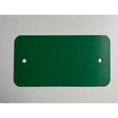 Klika - Etiquette métal 65x120 mm vert 2 trous