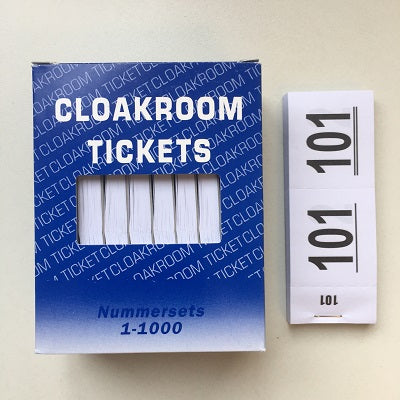 Klika -  Nummerblokjes 1-1000 =set 10 boekjes WIT 30 stuks