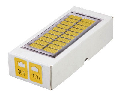 Klika - Numéros de garde-robe jaune numérotés 001-100