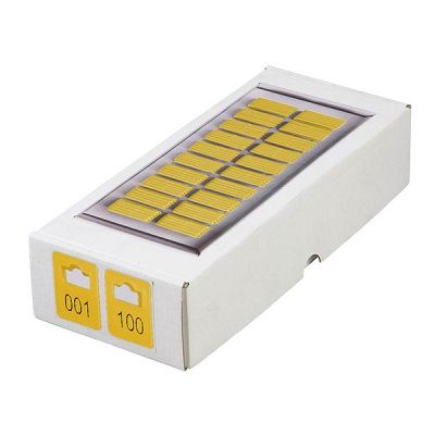 Klika - Numéros de garde-robe jaune numérotés 001-100