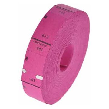 Klika - Ticketrol Fuchsia -pink 30x65mm 1000 Stück - 20 Stück