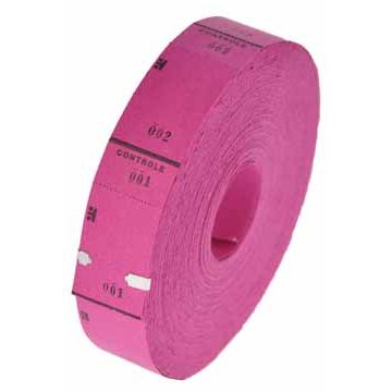 Klika -  Ticketrol fuchsia-roze 30x65mm 1000 stuk