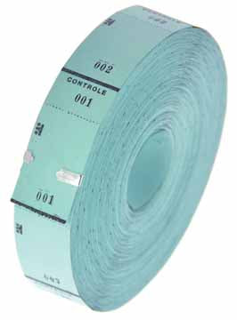 Klika -  Ticketrol blauw 30x65mm 1000 stuks