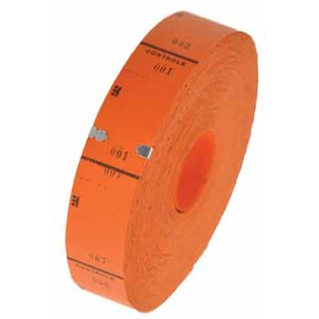 Klika - Rouleau de tickets orange 30x65mm 1000 pièces