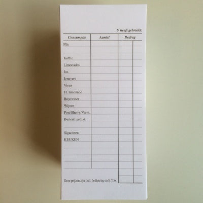 Klika - Cartes à barres imprimées de manière neutre 500 pièces