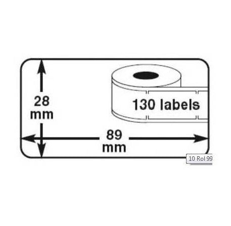 Klika -  Thermo-etiketten 28x89mm 260 per rol